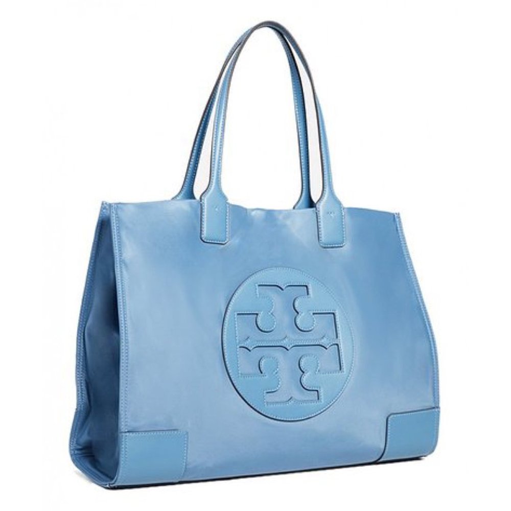 Tory Burch Ella Nylon Blue Tote